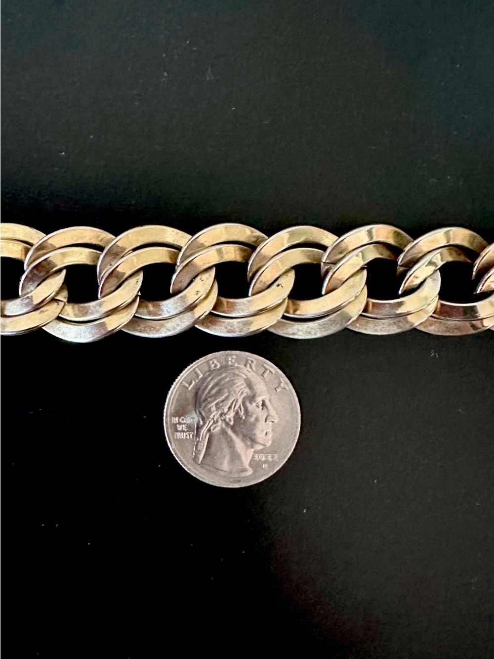Monet Vintage Gold-Tone Chunky Curb Chain Necklace - Picture 5 of 5